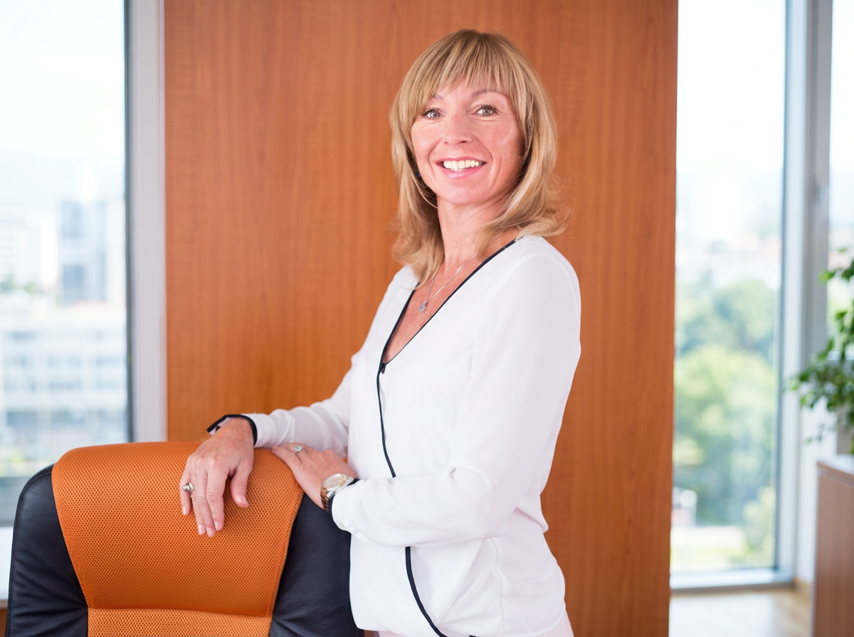 Odvetnica Orter v pisarni